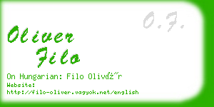 oliver filo business card